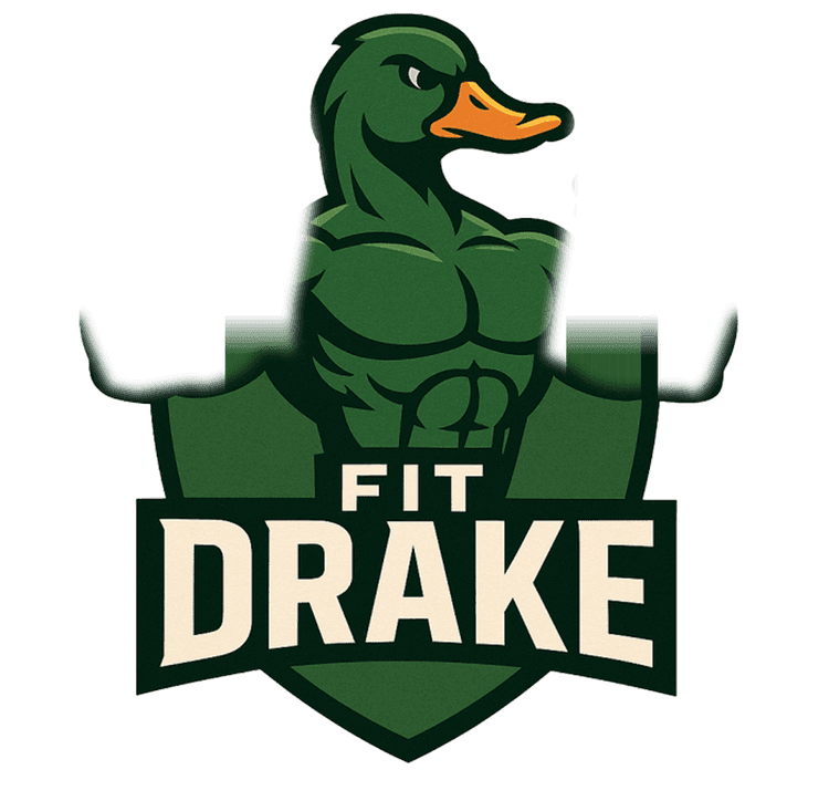 FitDrake mascot flexing
